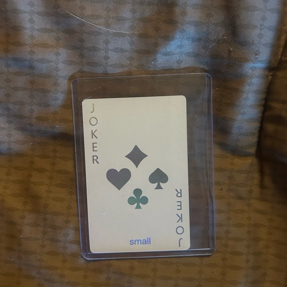 Dior Joker Playing Card in Protective Sleeve